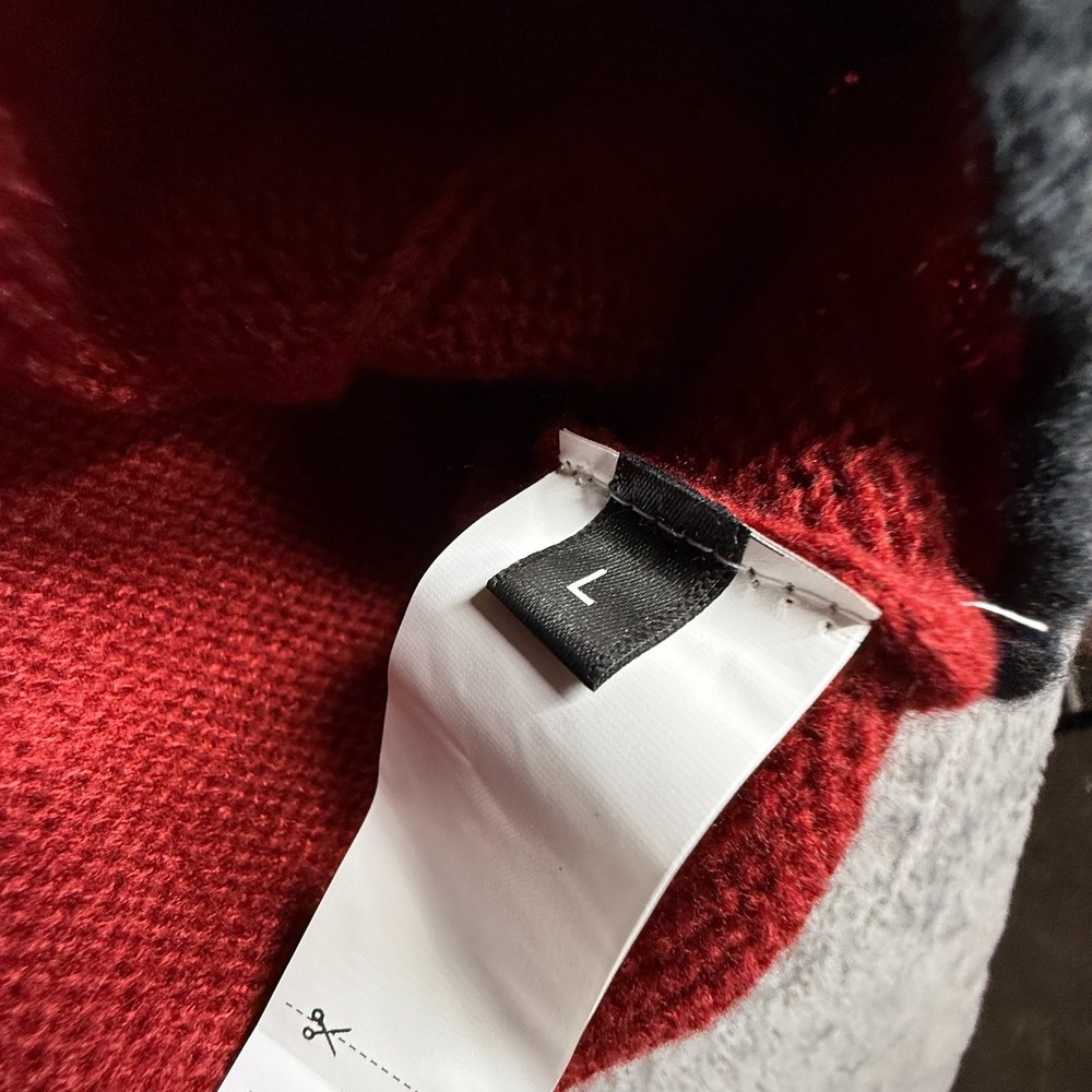 Vintage Red Fox Embroidered Crop Cardigan Sweater Womens L Fall Knit Button Up - Picture 4 of 8